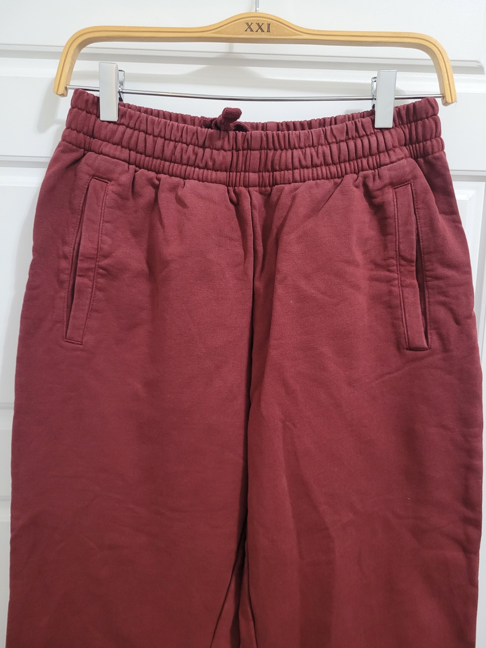 Calvin Klein Maroon Drawstring Track Joggers - Picture 2 of 6